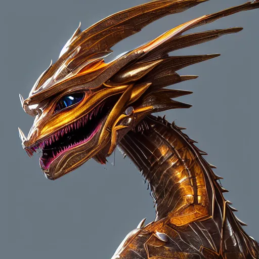 Image similar to stunning back end shot with an upward angle, of a beautiful elegant anthropomorphic female robot dragon, well designed highly detailed cute female robot dragon head with slick eyes, looking back at the camera with a smirk, well armored, detailed claws, high quality, HD octane render, furry art, Artstation, Deviantart, Furaffinity