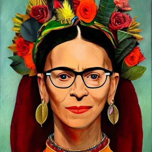 Image similar to Bill Gates cosplaying as Cleopatra, oil on canvas, professional concept art, highly detailed, art in the style frida kahlo