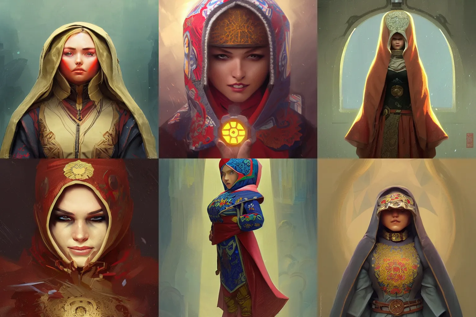 Prompt: matryoshka Russian hero digital fantasy character, painted portrait, artstation, concept art, hard focus, illustrations, works by Artgerm and Greg Rutkowski, Alphonse Mucha and Craig Mullins, James Jean, Andrey Ryabovichev, Mark Simonetti and Peter Morbacher, 16k,