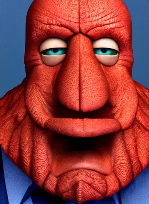 Image similar to photorealistic 3 0 0 0 ( dr. john a. zoidberg ), portrait photography feroflex photorealistic studio lighting ektachrome detailed intricate face details, ultradetails, beautiful face, realistic shaded perfect face, extremely fine details