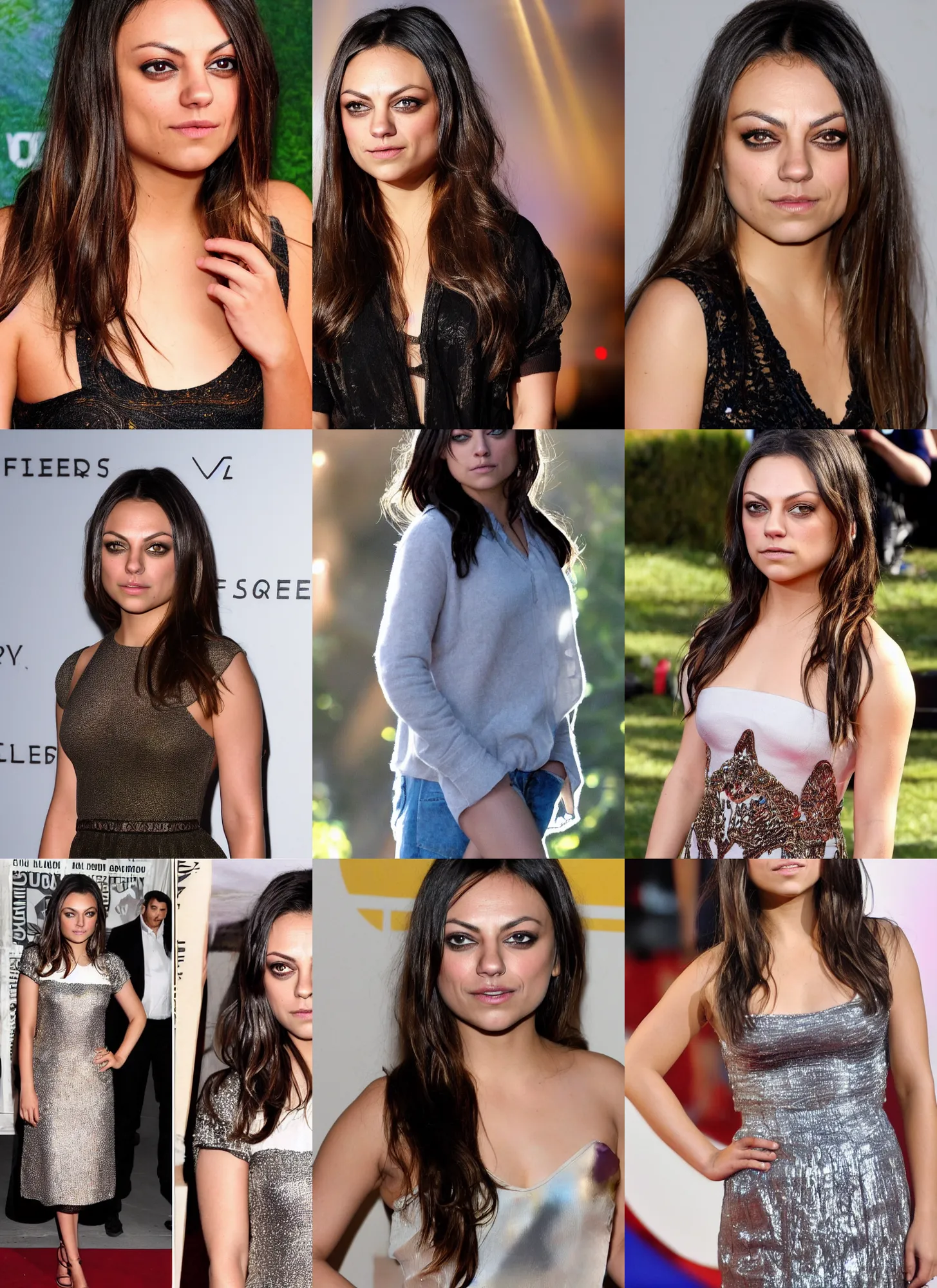 Image similar to sun - ray light beams creating an glowing image of mila kunis