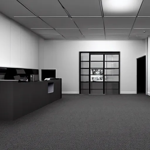 Image similar to a dark security office ( photo - realistic )