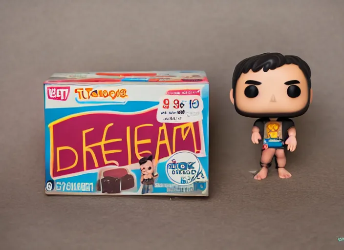 Image similar to !dream product still of a turd funko pop with box, 85mm f1.8