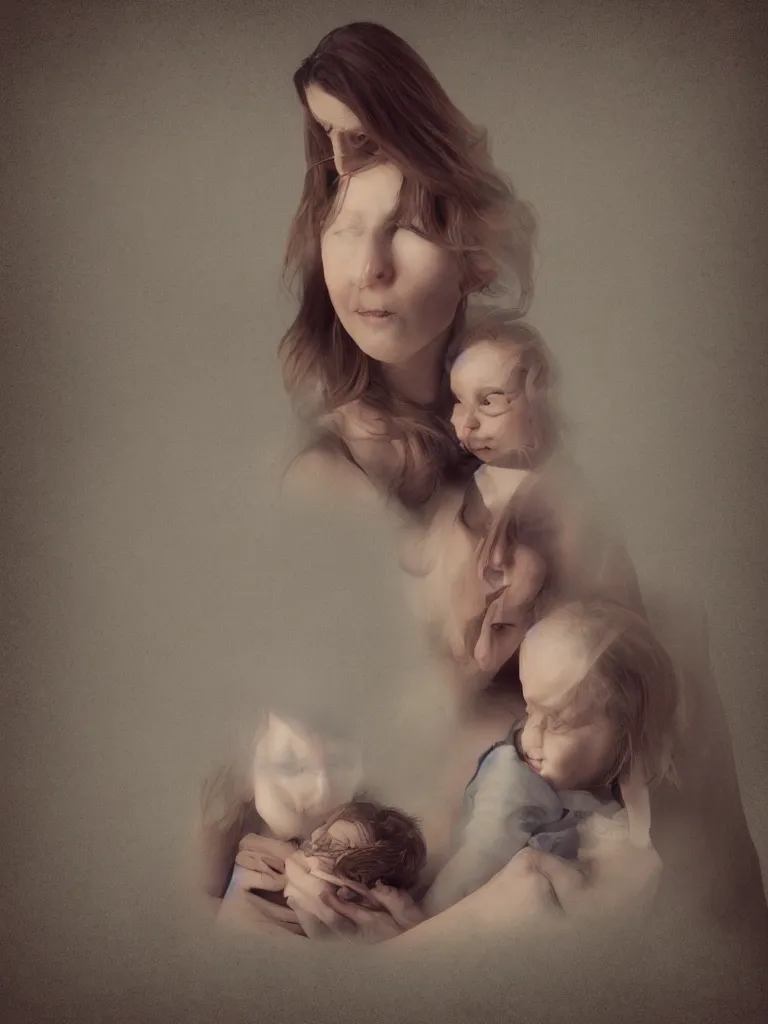 Prompt: motherhood concept art, blunt borders, rule of thirds