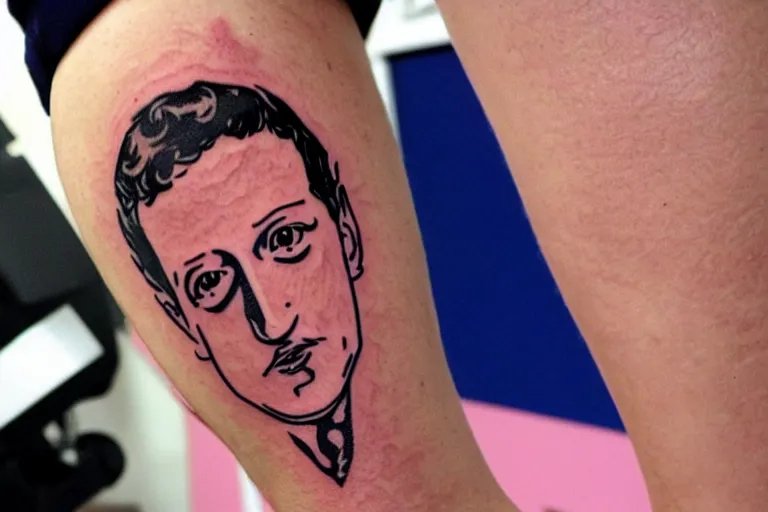 Image similar to mark Zuckerberg sailor moon tatooe