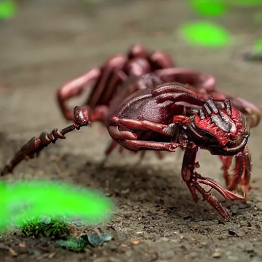 Prompt: metroid creature crawling on ground