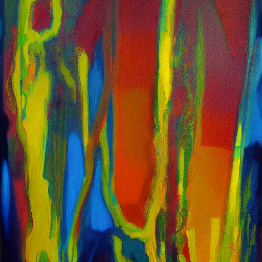 Image similar to Anxiety, abstract painting