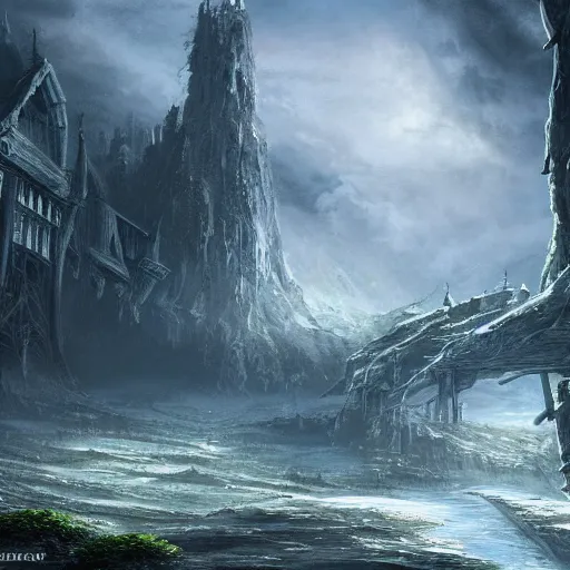 Image similar to concept art background, fantasy, cinematic shot, background design, highly detailed, beautiful scenery