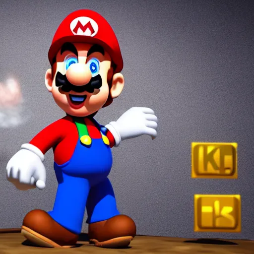 Image similar to Einstein as Mario, unreal engine 5, 8k, bright