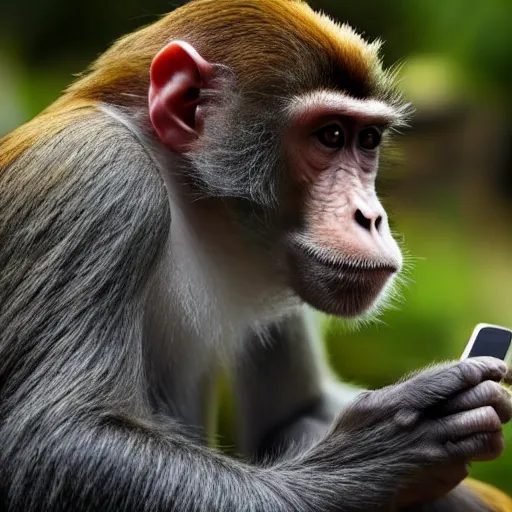 Prompt: photograph of a monkey using tinder, reallisctic, hd, 4 k