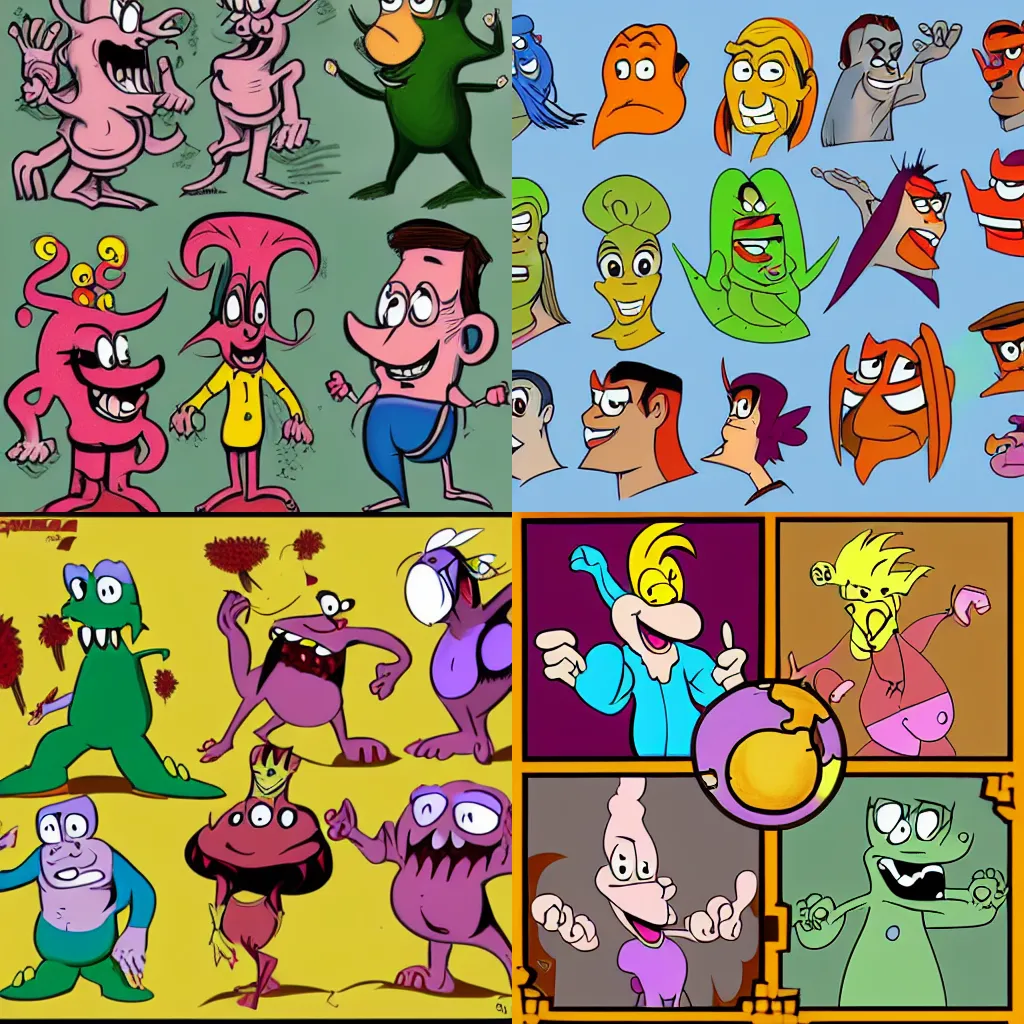 Prompt: character art by John Kricfalusi