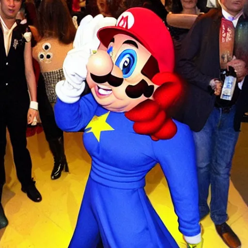 Image similar to lady gaga as super mario