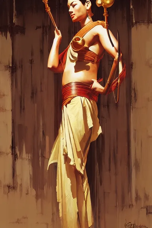 Image similar to buddhism, guard, painting by greg rutkowski, j. c. leyendecker, artgerm