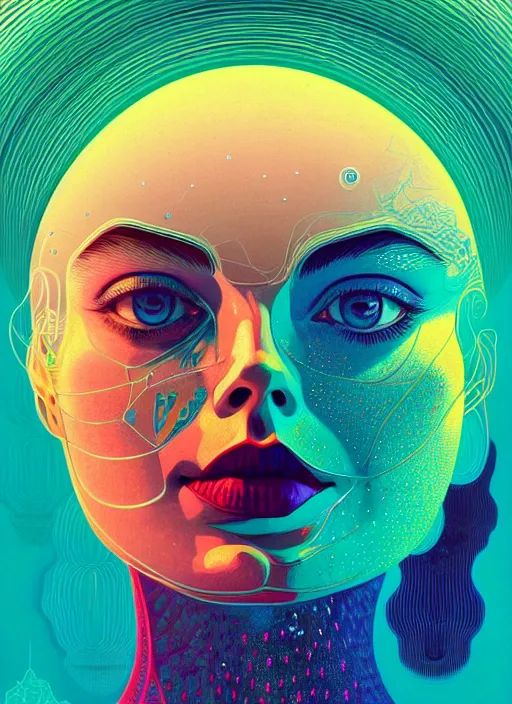 symmetry!! stunning portrait of margot robbie, by | Stable Diffusion ...