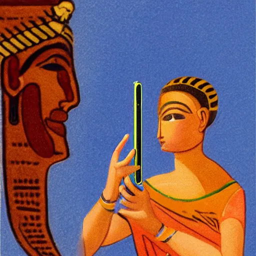 Image similar to Ancient Mesopotamian flipphone, promotional photo