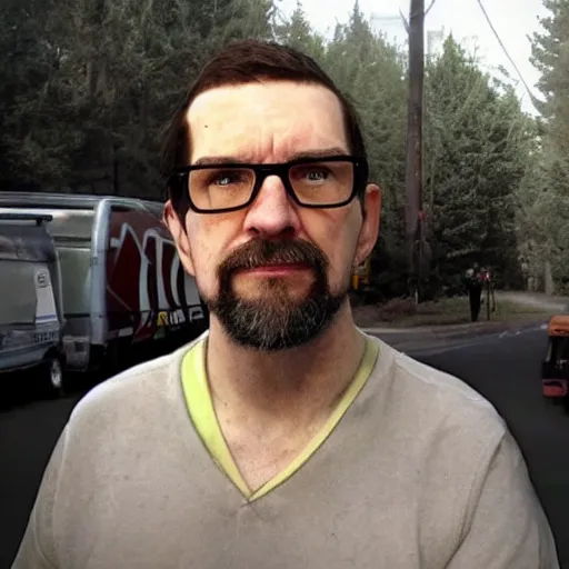 Image similar to gordon freeman in real life