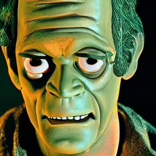 Image similar to bill murray as frankenstein's monster, high definition, color film, photorealistic,