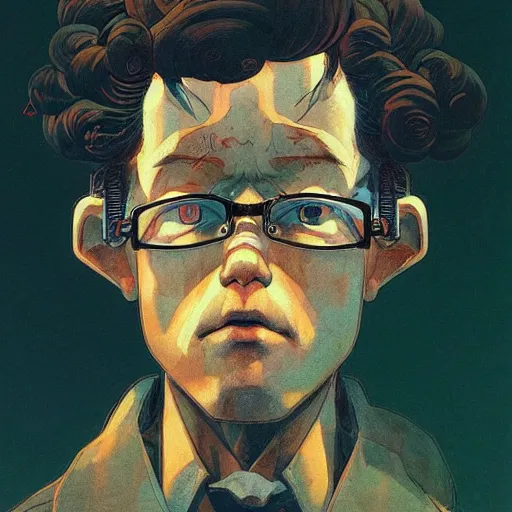 Image similar to prompt : soviet doomer portrait soft light painted by james jean and katsuhiro otomo and erik jones, inspired by akira anime, smooth face feature, intricate oil painting, high detail illustration, sharp high detail, manga and anime 1 9 9 9