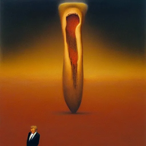 Image similar to Donald Trump. Failure. Zdzisław Beksiński