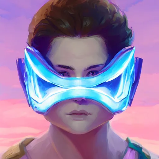 Image similar to Angel cherub helmet mask fantasy art apex fortnite Video game icon, 2d game art gta5 cover , official fanart behance hd artstation by Jesper Ejsing, by RHADS, Makoto Shinkai and Lois van baarle, ilya kuvshinov, rossdraws