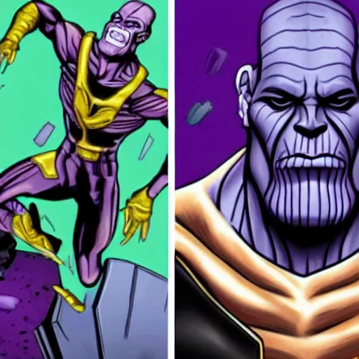 Prompt: extremely skinny thanos