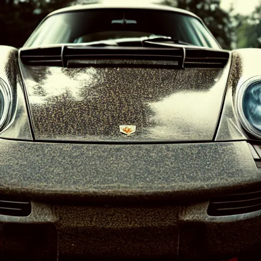 Image similar to close up photo of a porsche 9 1 1 9 6 4, cinematic, shallow dof, 3 5 mm, 4 k, macro