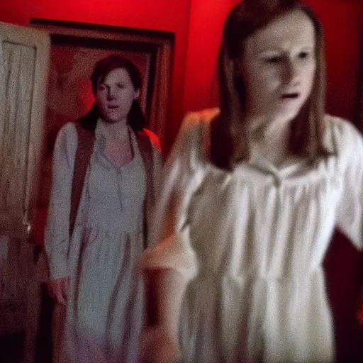 Image similar to film footage of a interior of insidious, the conjuring, paranormal activity, blair witch twins