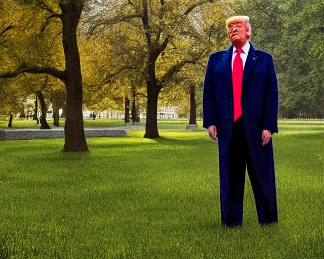 Prompt: award winning 5 5 mm portrait photo of trump as songok, in a park by stefan kostic.