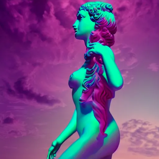 Image similar to vaporwave aphrodite