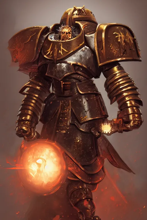 Image similar to armor portrait heros warhammer 4 0 k horus heresy fanart - the primarchs emperor by johannes helgeson animated with vfx concept artist & illustrator global illumination ray tracing hdr fanart arstation zbrush central hardmesh 8 k octane renderer comics stylized