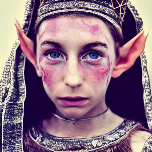 Image similar to stunning portrait photography of young beautiful elf queen from national geographic award winning