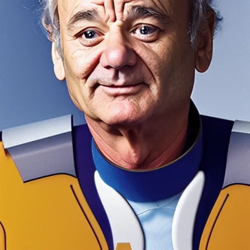 Image similar to bill murray as a starship captain,