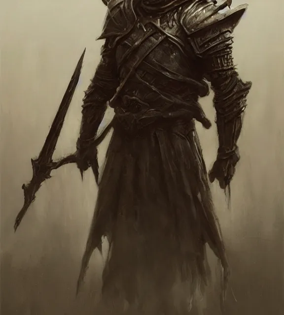 Prompt: crucible knight concept, beksinski, age of sigma art, frank franzetta, ruan jia, dark soul armor concept, trending on artstation, wayne barlowe, adrian smith fantasy art, elden ring art, the hobbit art, lord of the ring art, infinity blade armor