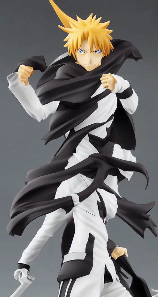 Prompt: anime, bleach, ichigo, figurine, detailed product photo