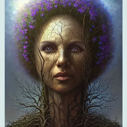 Prompt: The oracle of trees, by Tomasz Alen Kopera, masterpiece, trending on artstation