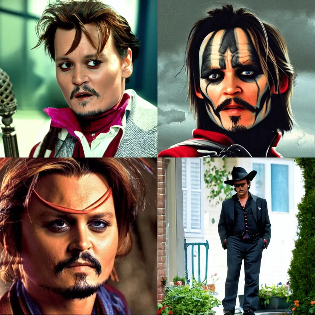 Prompt: johny depp as homelander