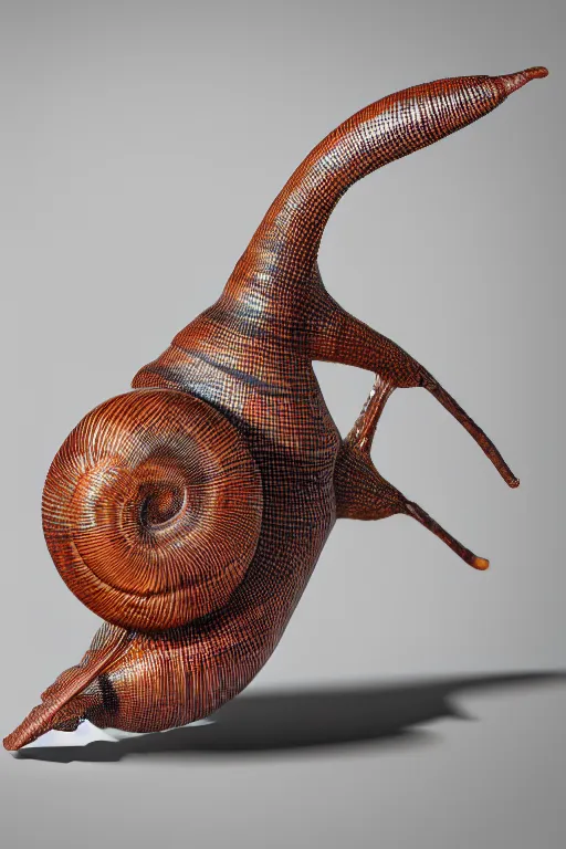Image similar to snail with crow wings, photorealistic 3 d render 4 k