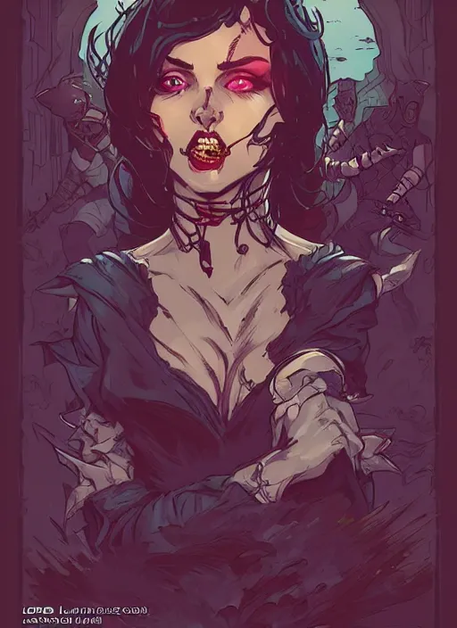 Image similar to beautifull succubus, cute face. dark fantasy, d & d, artstation, art by petros afshar, tom whalen, laurie greasley and greg rutkowski and ilya kuvshinov