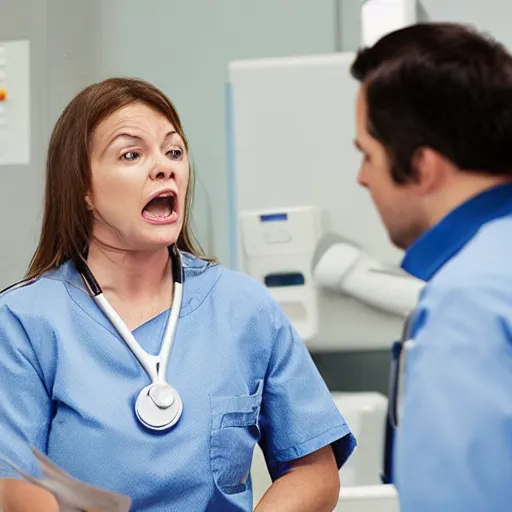 Image similar to icu nurse yelling at a patient to shut up