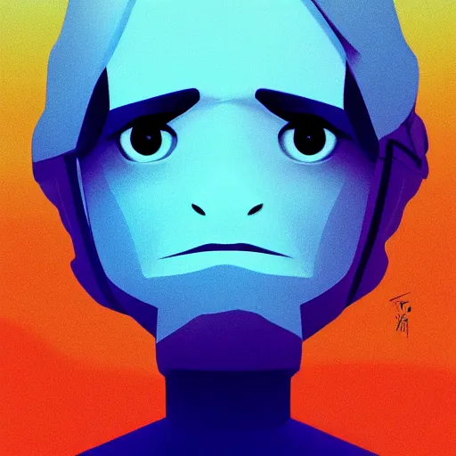 Image similar to face icon stylized minimalist george lucas, loftis, cory behance hd by jesper ejsing, by rhads, makoto shinkai and lois van baarle, ilya kuvshinov, rossdraws global illumination