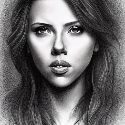 Image similar to ultradetailed sketch of scarlett johansson, loish, @ loisvb