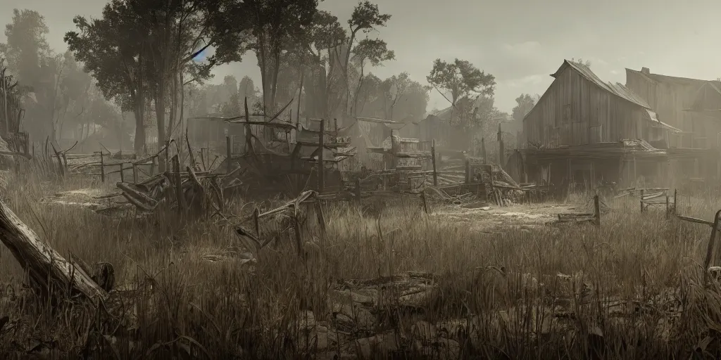 Image similar to hunt showdown concept art render in unreal engine 5