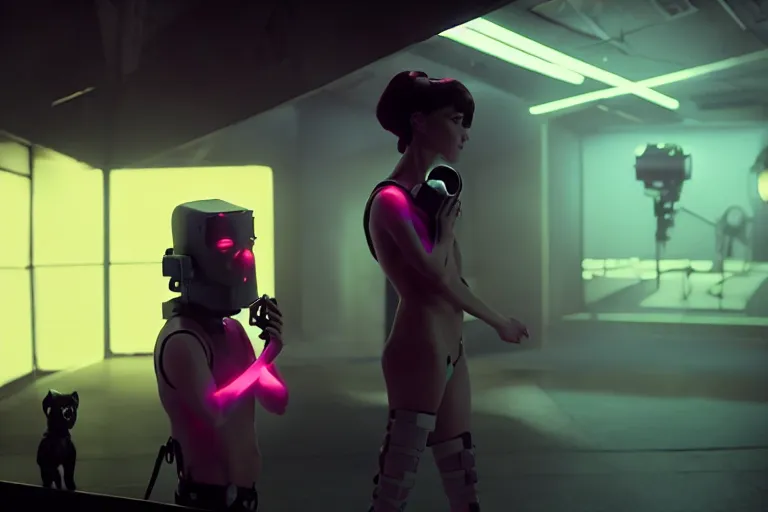 Image similar to vfx film, love death and robots, flat color profile low - key lighting award winning photography arri alexa cinematography, hyper real photorealistic cinematic, atmospheric cool colorgrade