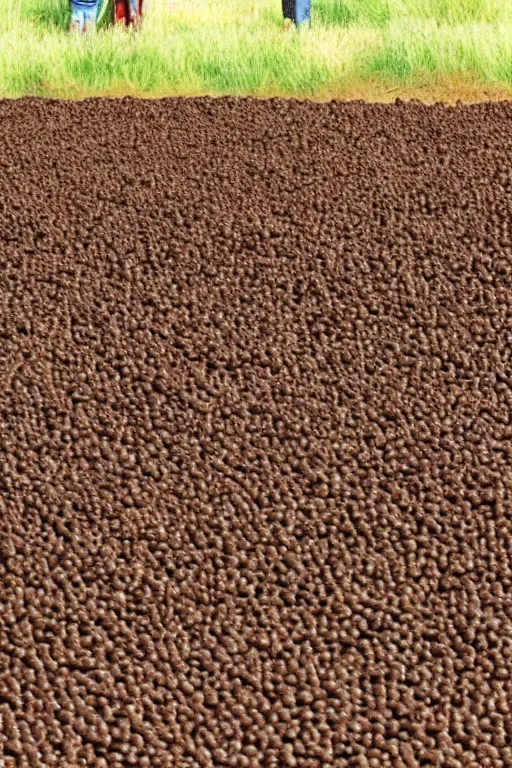 Image similar to gays people in a chocolate field. high detail