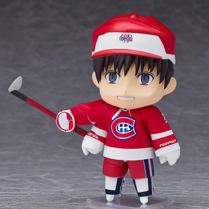 Image similar to Carey Price, An anime Nendoroid of Carey Price, Montreal Habs Canadien figurine, detailed product photo