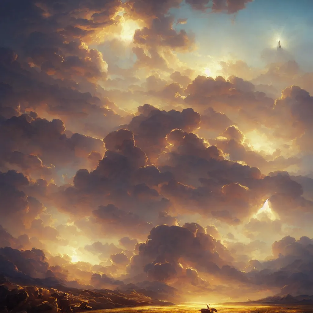 Prompt: a sending down [ of the revelation ] from him who created the earth and the lofty heavens, overdetailed art, by greg rutkowski, by rhads, sharp focus, god looking at me