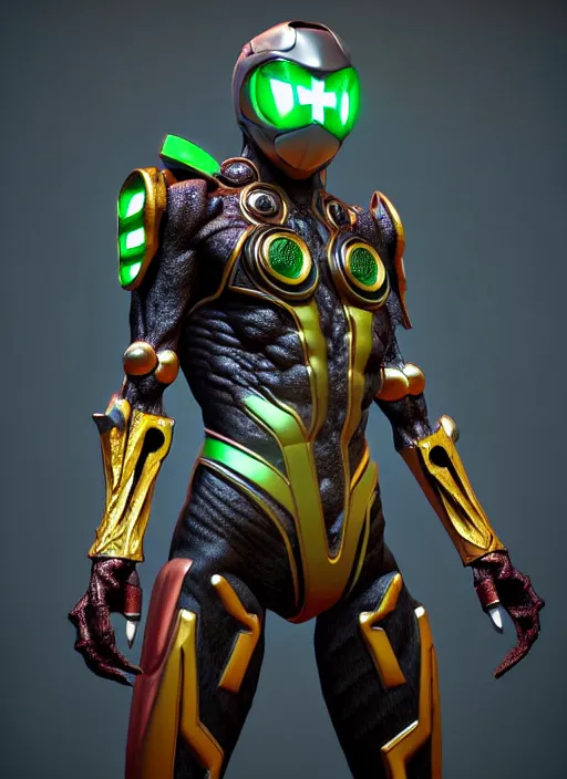 Image similar to kamen rider, human structure insects concept art, intricate detail, hyperrealistic art and illustration by irakli nadar and alexandre ferra, unreal 5 engine highlly render, global illumination