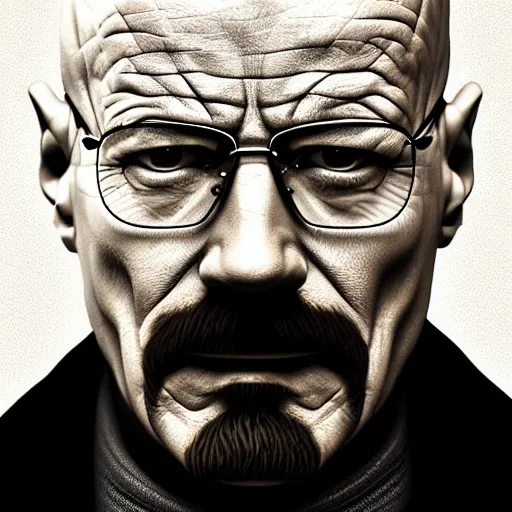 Image similar to walter white's face on a snowball, hyperdetailed, artstation, cgsociety, 8 k