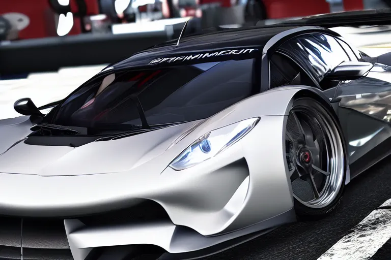 Image similar to photo wallpaper sport car gran turismo 7 forza horizon need for speed fast and furious 5 unreal engine supercar hypercar game concept car octane render, 4 khd 2 0 2 2 3 d cgi rtx style chrome reflexion global illumination ray tracing hdr arstation pixar and disney unreal