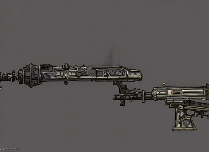 Image similar to an arcane rifle, artstation, intricate